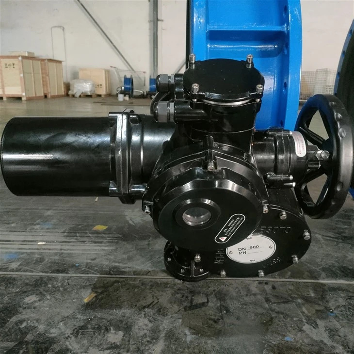Large diameter electric flange butterfly valve1